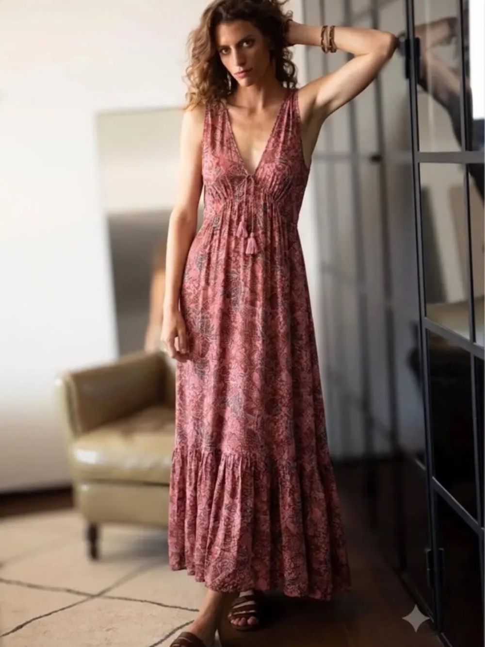 NWT Faherty Eden floral print maxi dress Island Breeze Floral XS